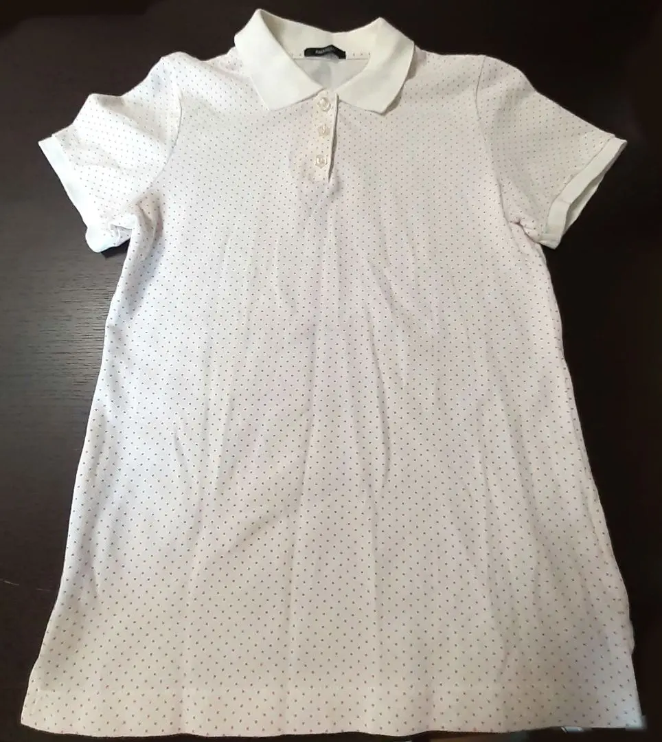 Thumbnail of Polo shirt, L size, pink, polka dot pattern