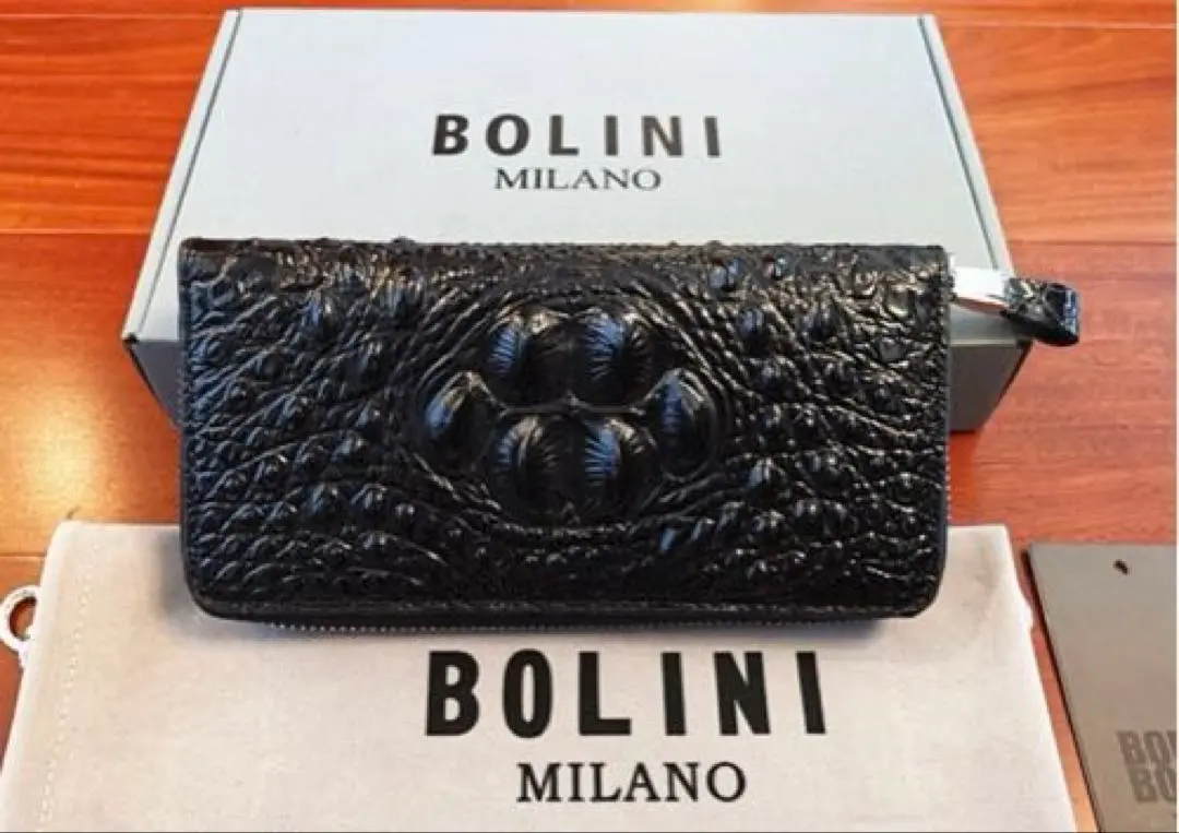 定価15万 BOLINI最上級牛革・クロコダイル型押しラウンドファスナー 長財布 2025年最新】bolini 財布の人気アイテム - メルカリ