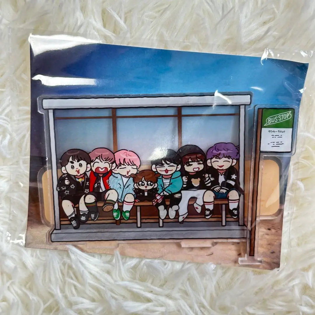 BTS グクトゥギ モックニム　中国限定　バス停　アクリルスタンド　上海 BTS グクトゥギ モックニム 中国限定 バス停 アクリルスタンド