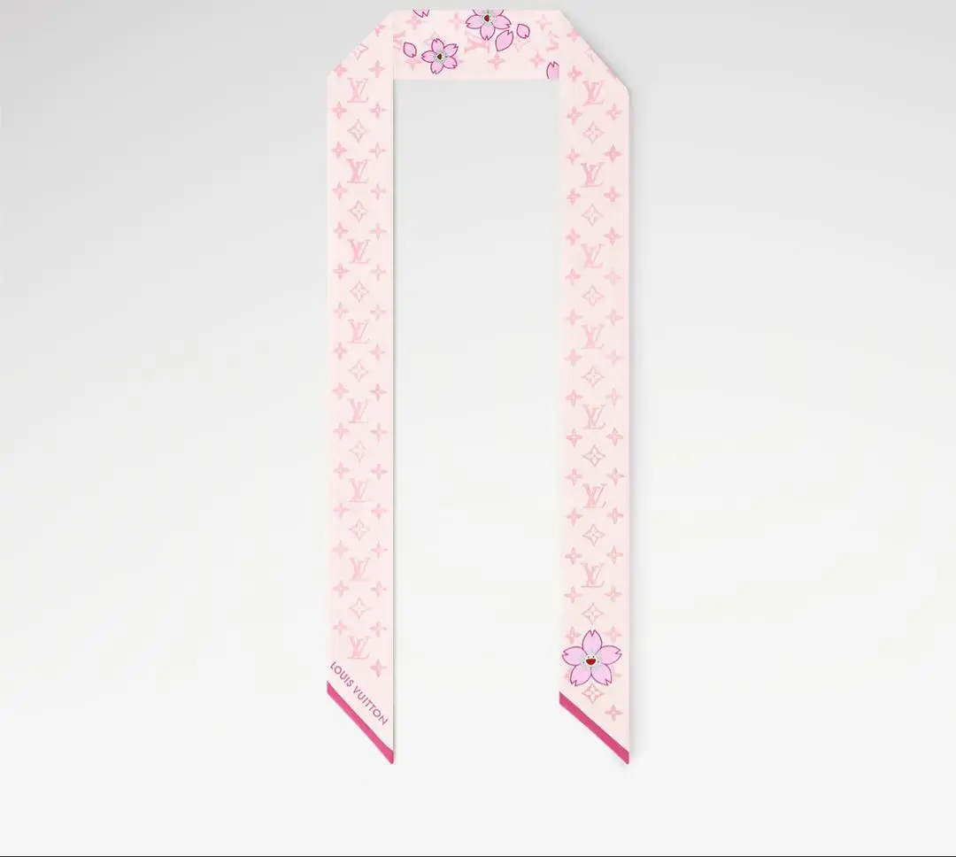 dolceLOUIS VUITTON フラワーパターン バンダナ LOUIS VUITTON Scarf Bandana M70695 Light Blue Floral