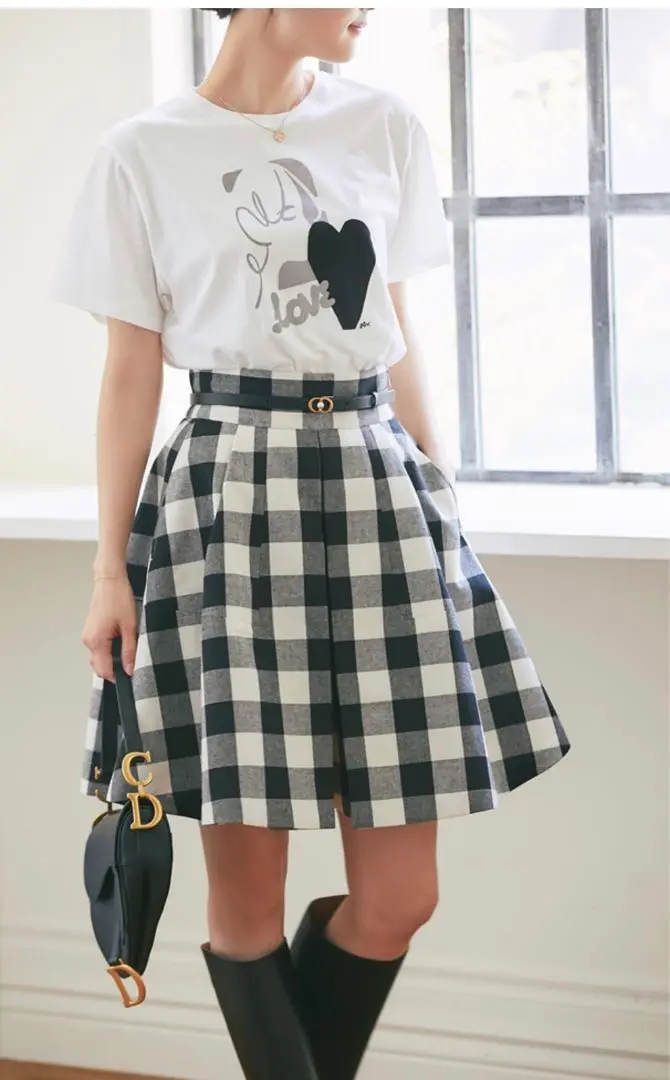 seventen by Miho Kawahito フレアキュロット　XS 再入荷】ハイウエストフレアキュロット(ブラック) - seventen