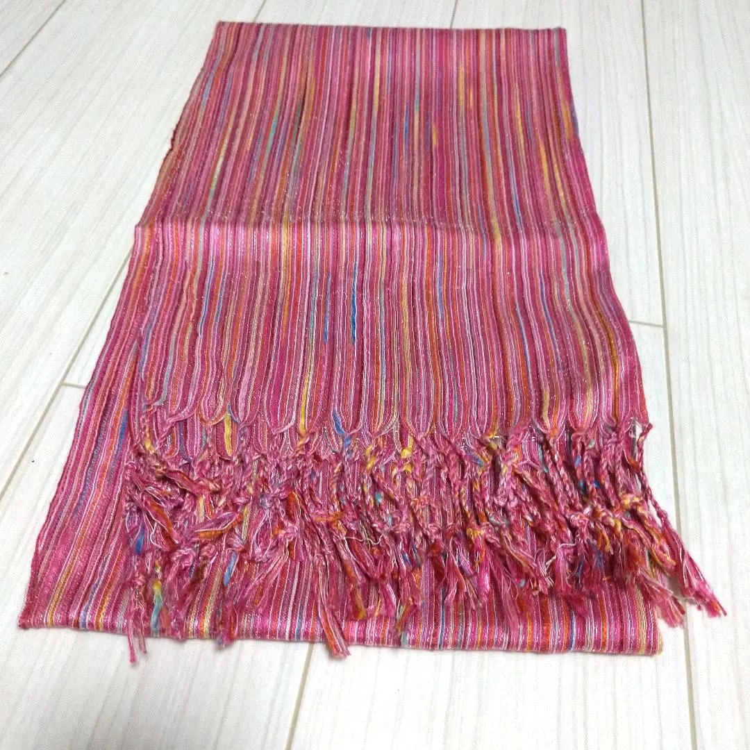 Thumbnail of Cambodian Stole, Pink Colors