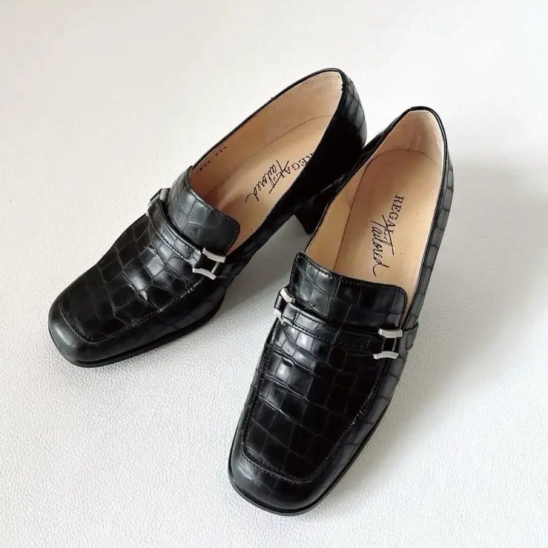 REGAL tailored リーガル パンプス ローファー 23.5 REGAL リーガル ローファーパンプス BLACK 23.5cm - 靴ブランド