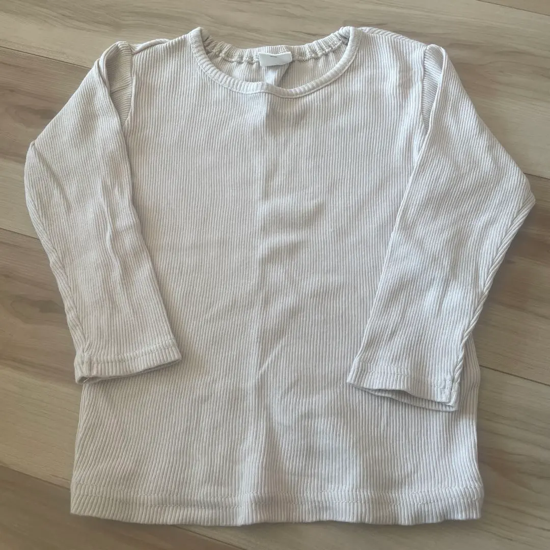 Thumbnail of DAILY LINE Long-sleeved cut-and-sew top, 90cm, beige