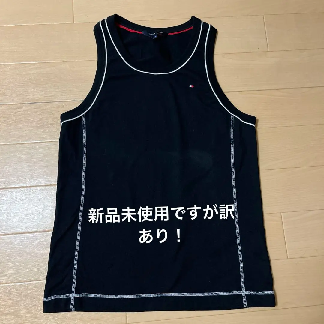 90s トミーヒルフィガー アスレチックスタンクトップ XL ブラック 90s トミーヒルフィガー アスレチックスタンクトップ XL