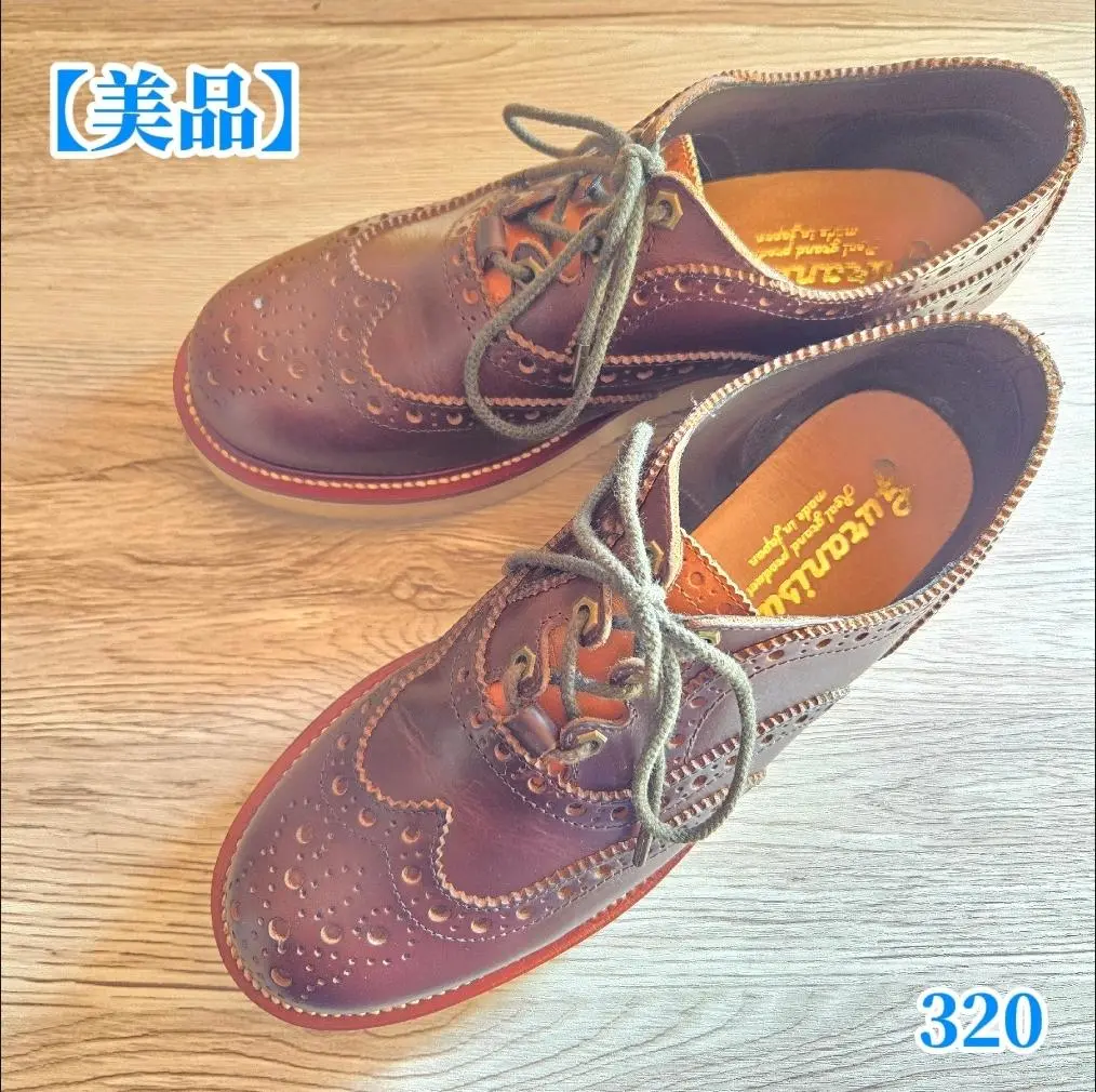 【美品】グラニスタ ウイングチップ ドレスシューズ Vibramソール 美品】グラニスタ ウイングチップ ドレスシューズ Vibramソール
