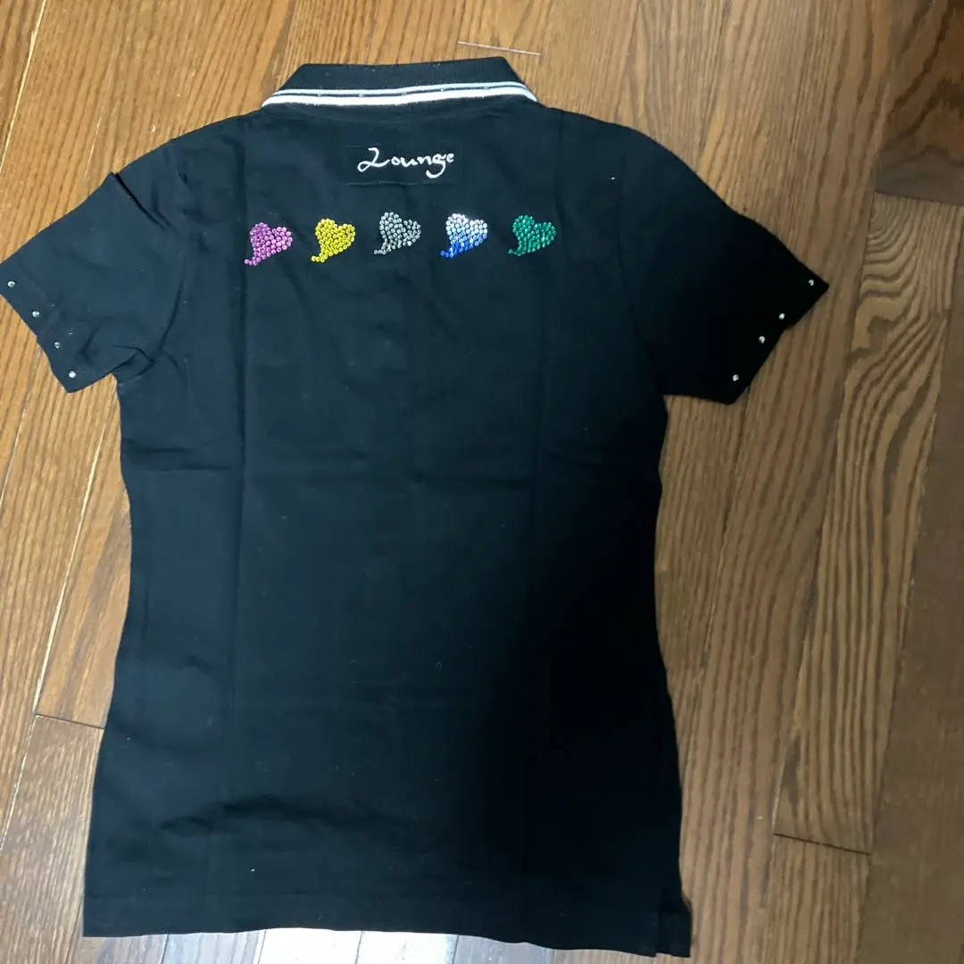 背後亮片愛心圖案可愛的Polo衫 的縮圖