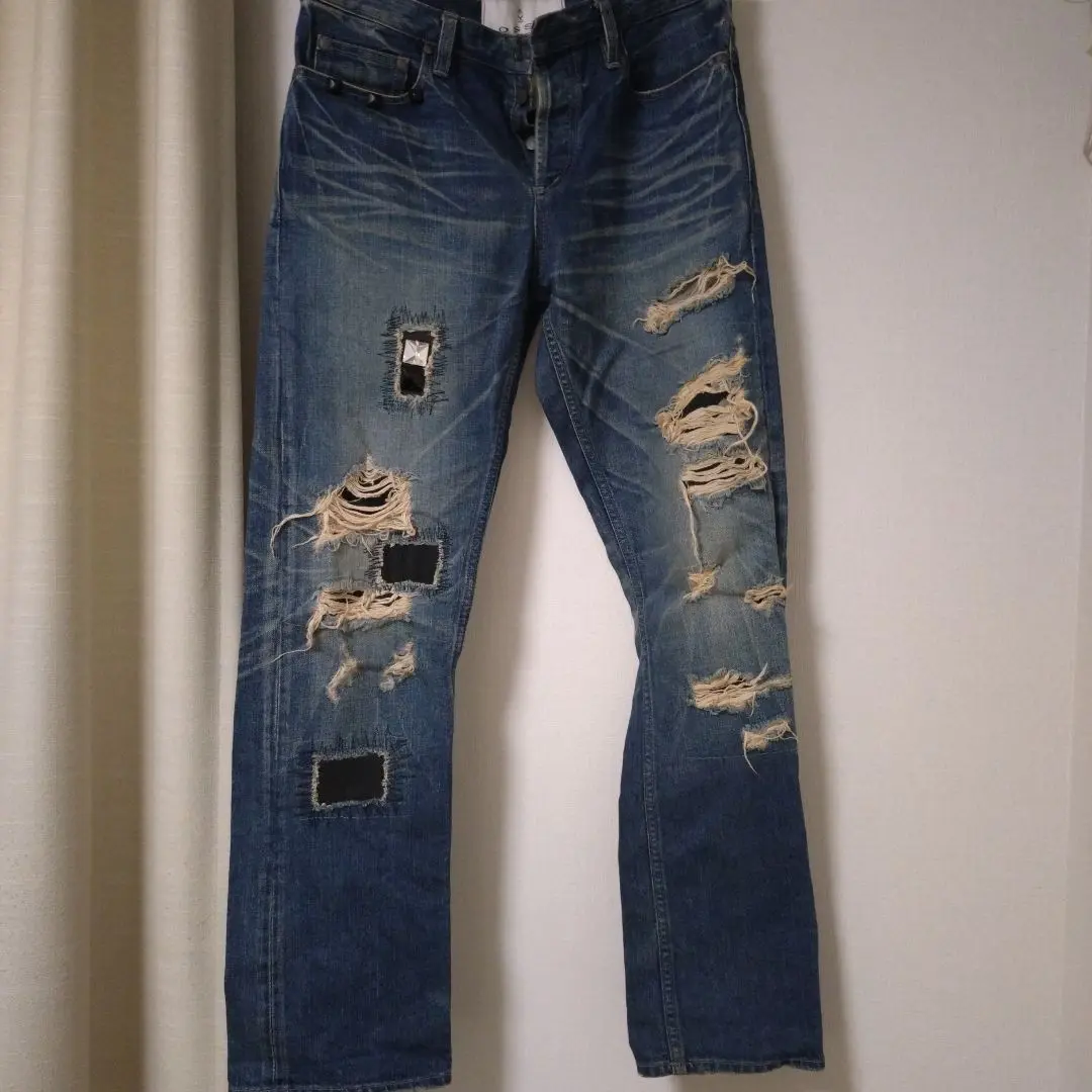 【美品】 OSSA MONDO カットオフボタンフライデニム ダメージジーンズ OSSA MONDO オッサモンド - メルカリ
