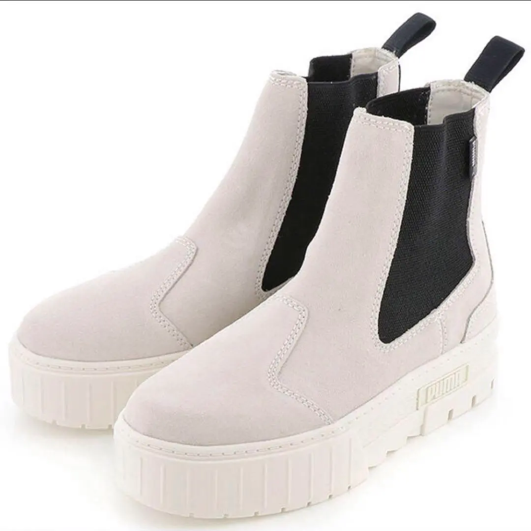 全新未使用【PUMA】MAYZE 切爾西麂皮短靴　麂皮 的縮圖