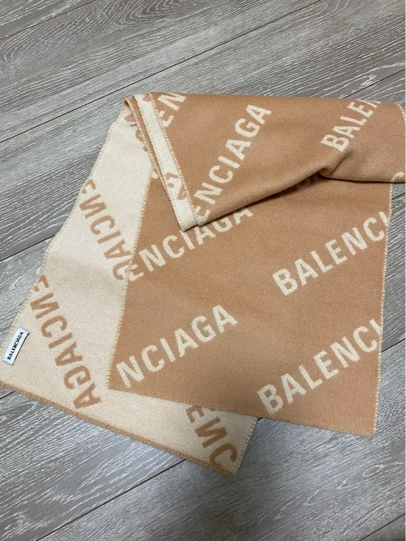 ◇バレンシアガ◇685514/ウール/ロゴ/マフラー/ブランド BALENCIAGA バレンシアガ マフラー 530047 420B0 レディース