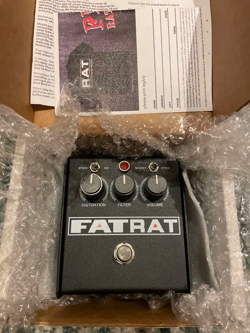 Pro Co FATRAT Distortion Guitar Effect Pedal for sale online
