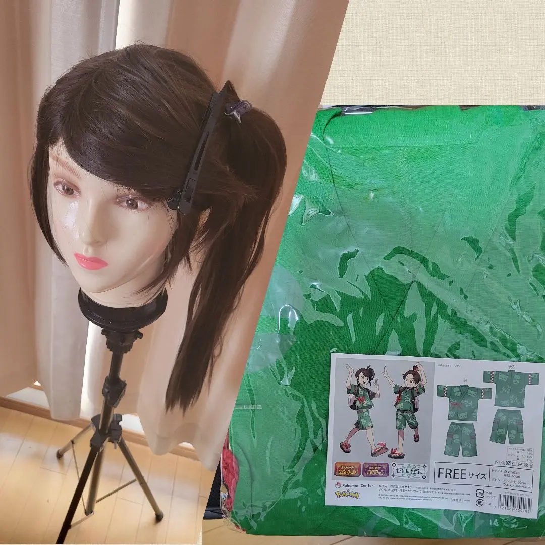 ポケモンセンター　碧の仮面　キタカミの里　甚平　フリーサイズ　緑 ポケモンセンター 碧の仮面 キタカミの里 甚平 フリーサイズ 緑