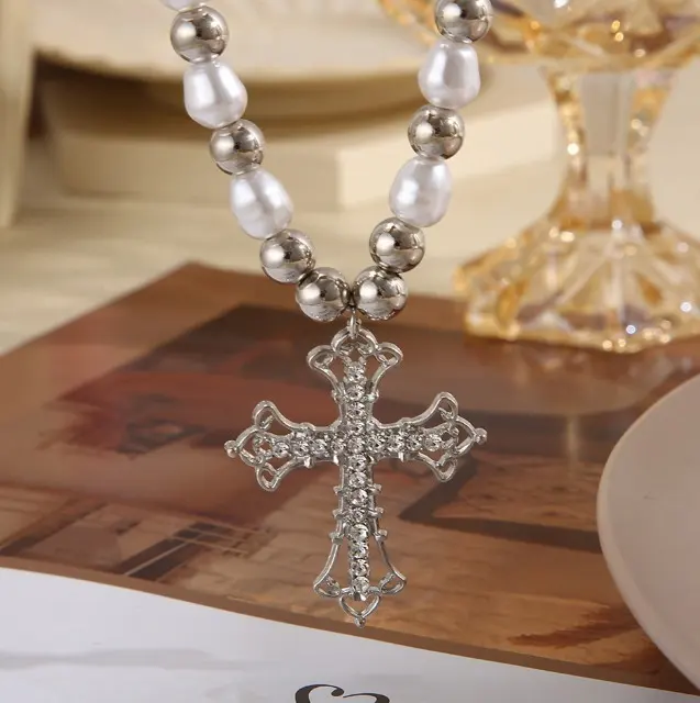 Thumbnail of ♥️ Almost Gone! ♥️ Stylish Women's Necklace Gift Silver Pearl