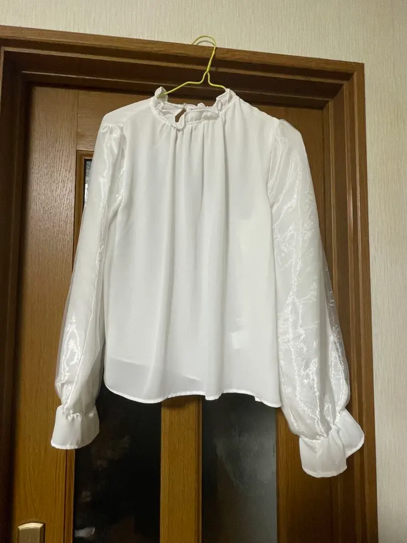 Thumbnail of White Frill Neck Blouse M