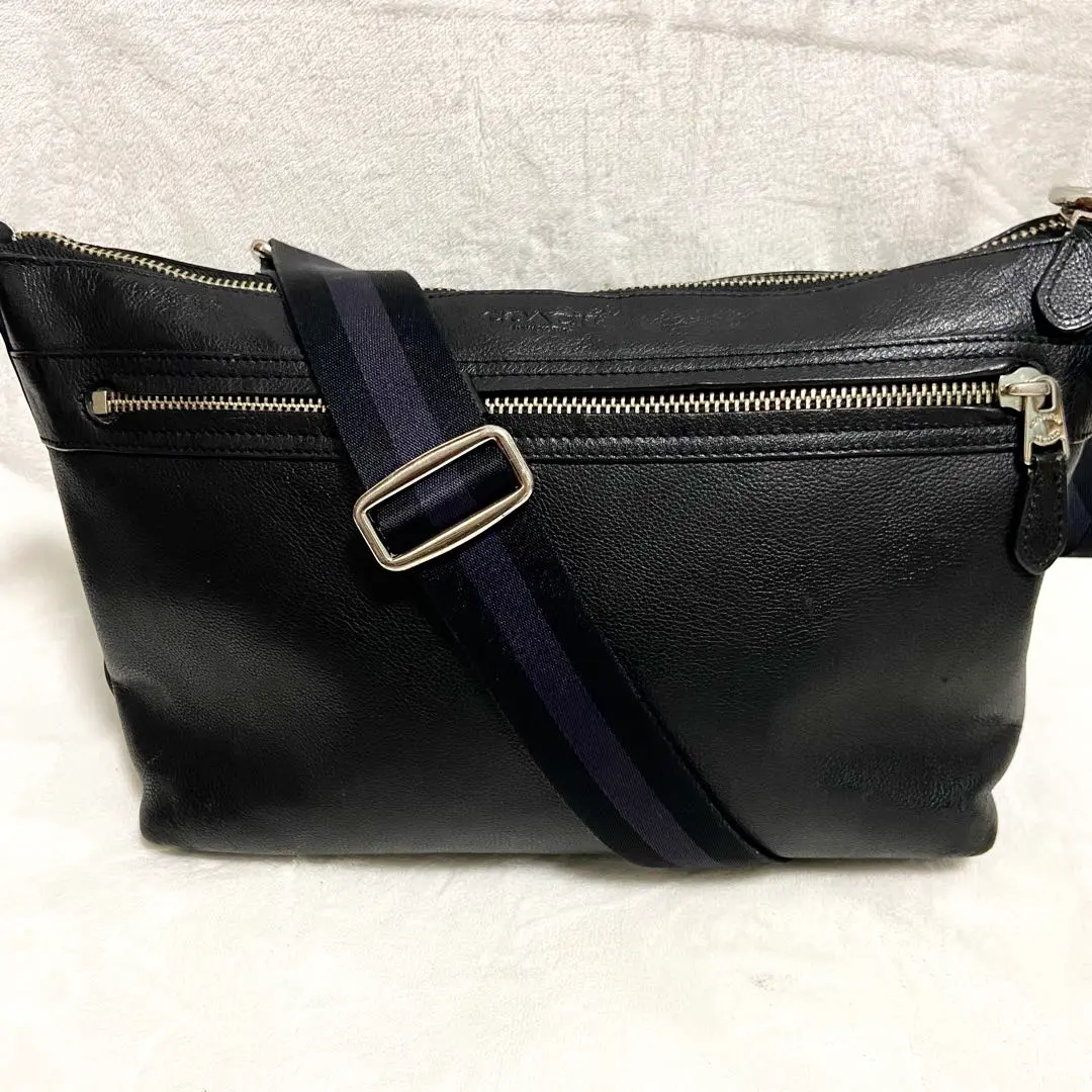 大人気✨ コーチ COACH ショルダーバッグ メンズ レザー 黒 F54796 極美品 コーチ COACH ショルダーバッグ メンズ レザー 黒 F54796