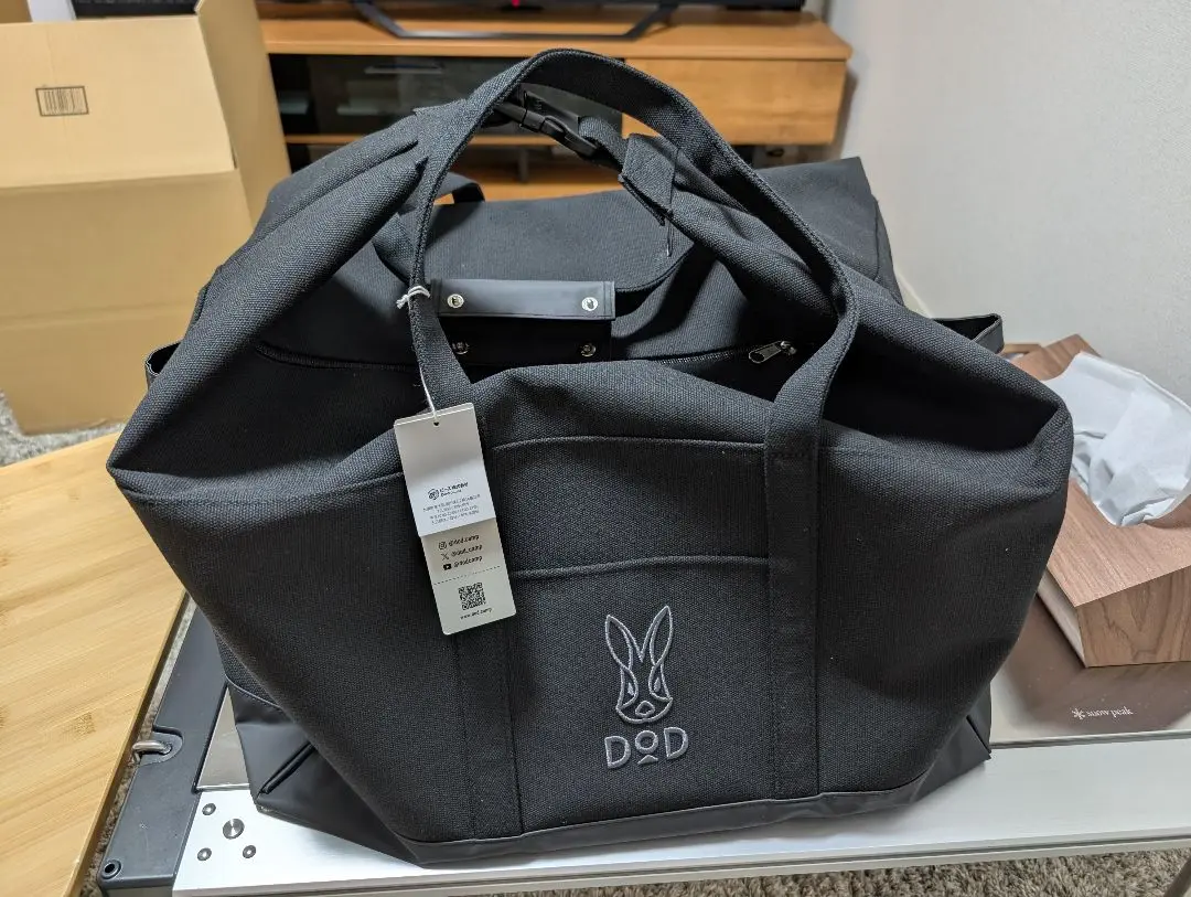 【未使用】DOD トートハコナール 黒 65L＋キガエルヤーツ×3のセット トートハコナール（65L・ブラック） BG1-945-BK - DOD