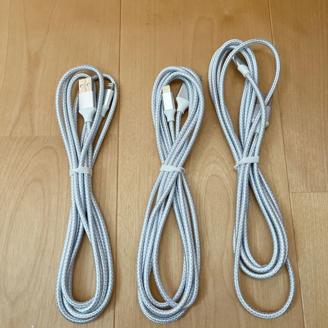 Thumbnail of iPhone Charging Cable Lightning 2M 3-Piece Set Gray