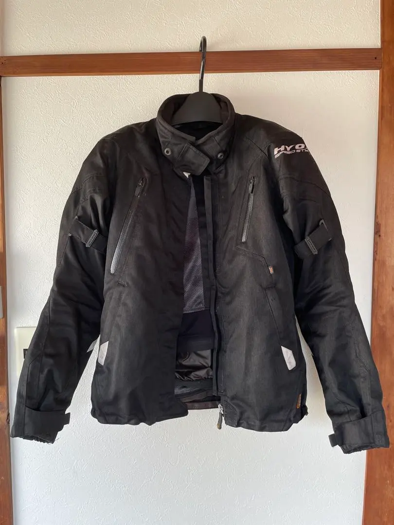 HYOD ヒョウドウ　メッシュジャケット【美品】 Ｍサイズ アイボリー/黒￼ HYOD ヒョウドウ D3O SPEED STYLE パンチングレザー メッシュ