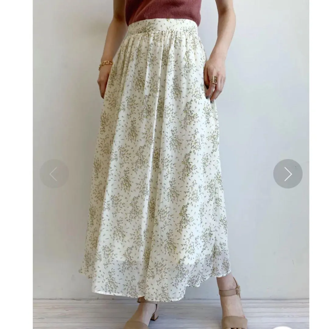 Thumbnail of Perfect for Spring/Summer! Chiffon Skirt, Earth Music & Ecology, Floral, Long, F