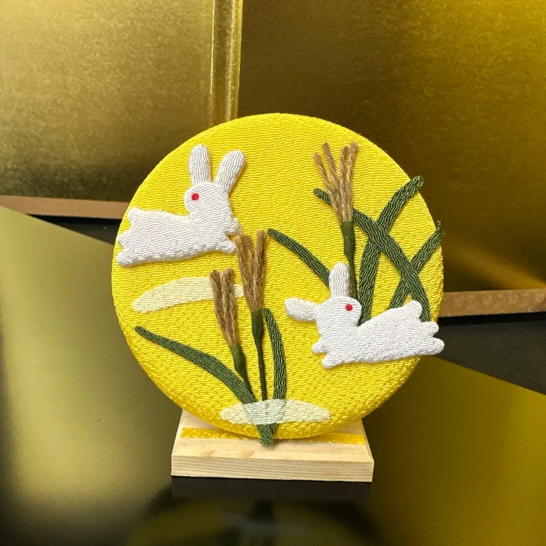 Thumbnail of Handmade Moon Viewing (Tsukimi) - Harvest Moon (Jugoya) - Chirimen Craft