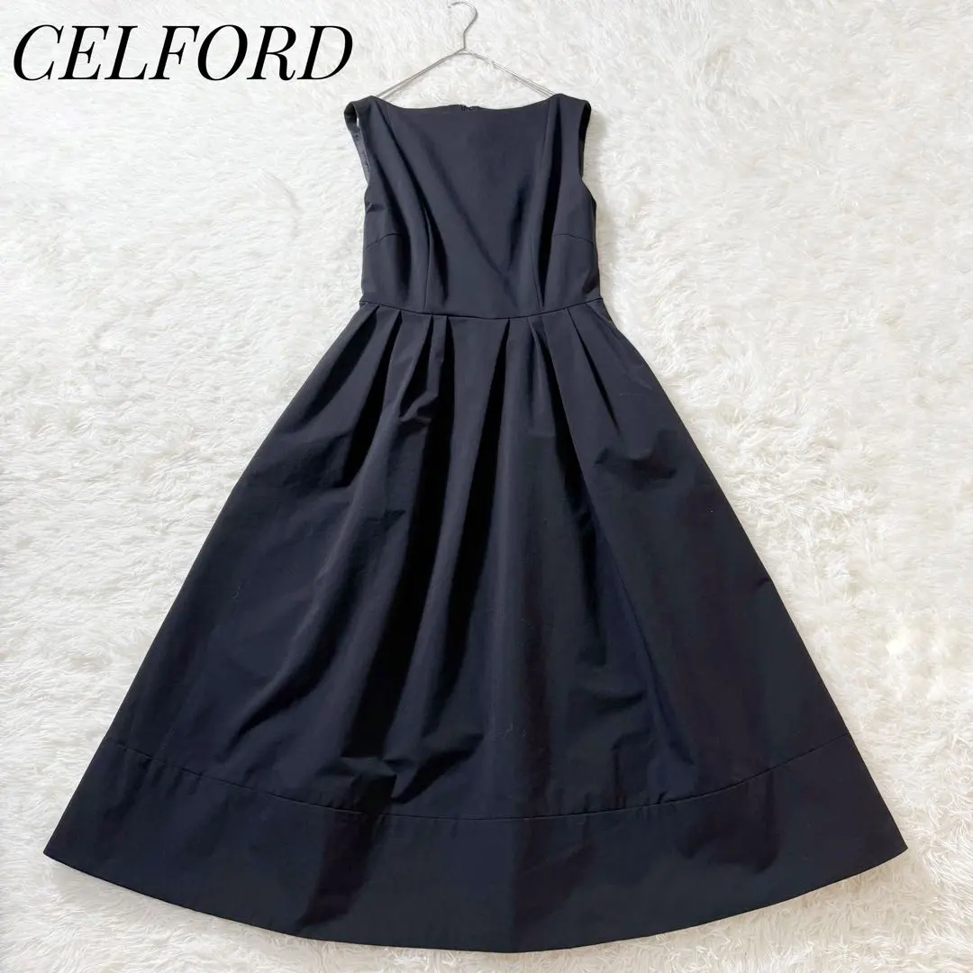 Thumbnail of CELFORD A-line Sleeveless Long Dress Black 36