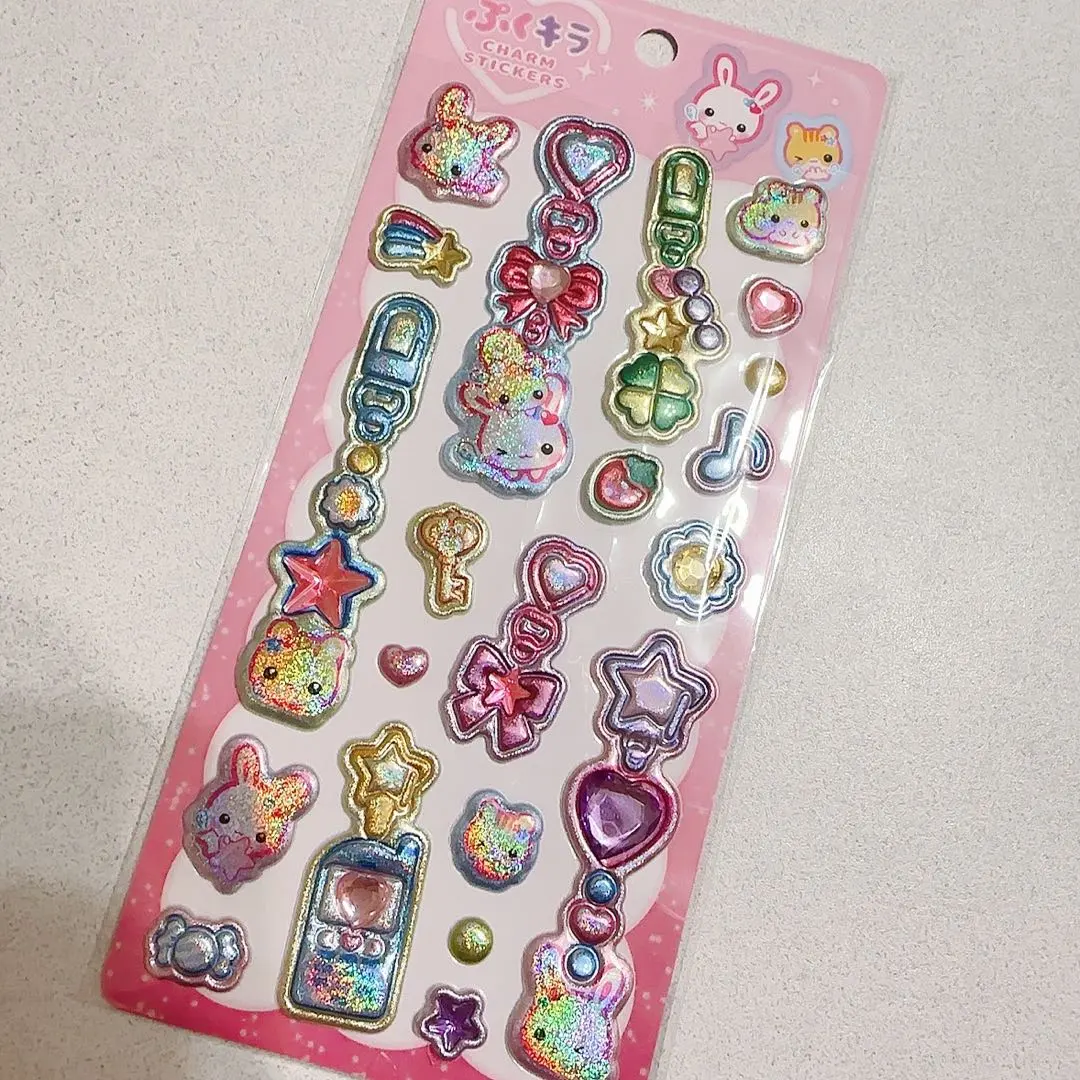 Thumbnail of Puku Kira Charm Sticker Seal Fuwafuwa Rabi-chan (Fluffy Rabbit-chan) Heisei Era