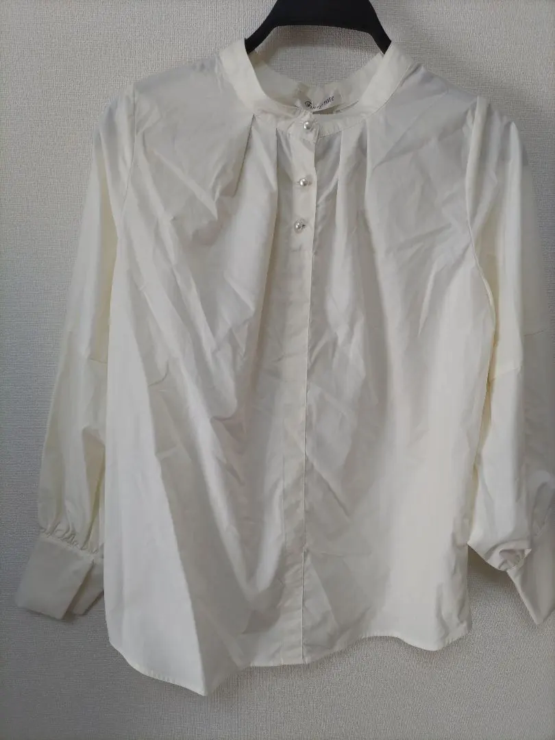 Thumbnail of Pearl Button Blouse - Ivory - Long Sleeve - (Reasonable Price)