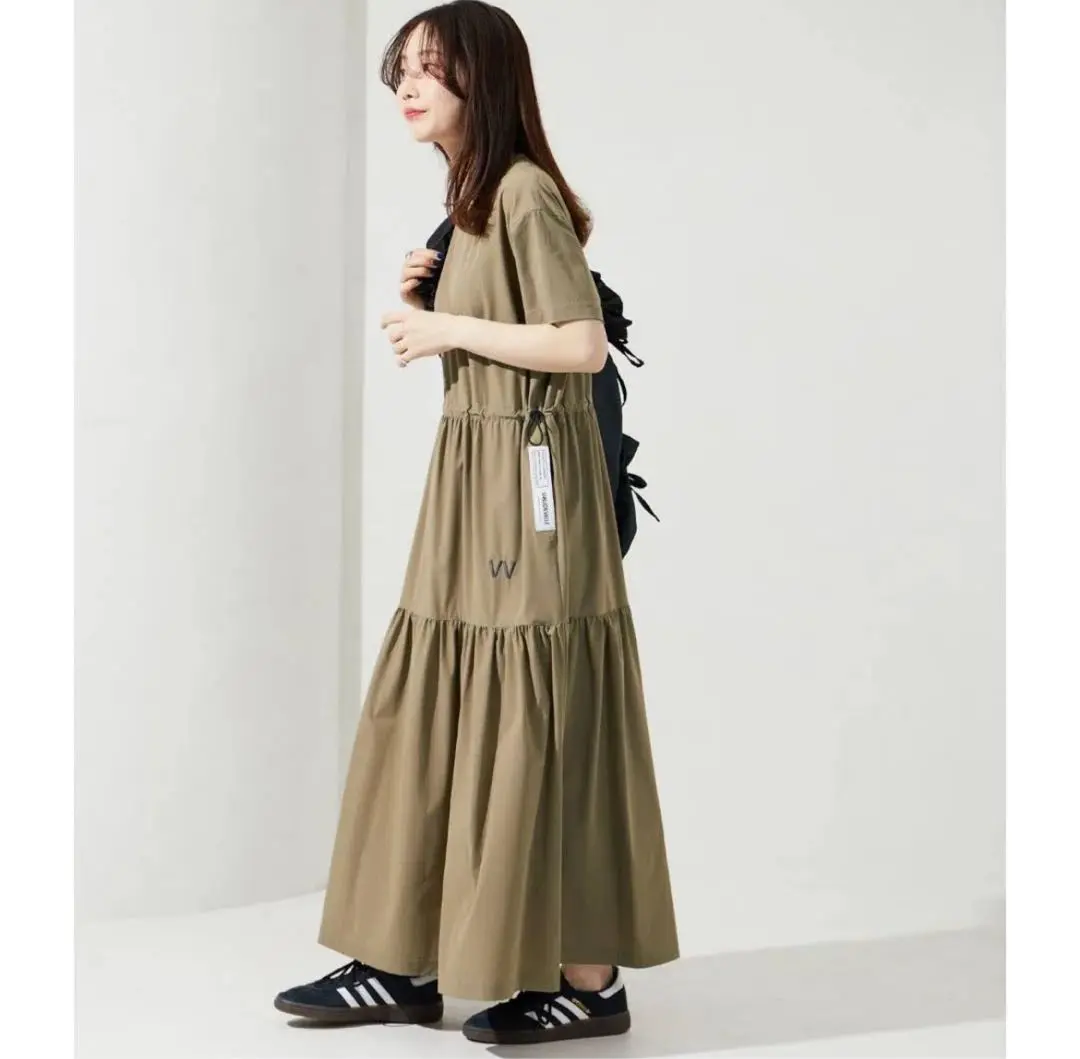 フリークスストア/ボードビル VV ティアード ワンピース【レッド】 FREAK'S STORE ワンピース 限定展開 VAUDEVILLE/ボードビル VV