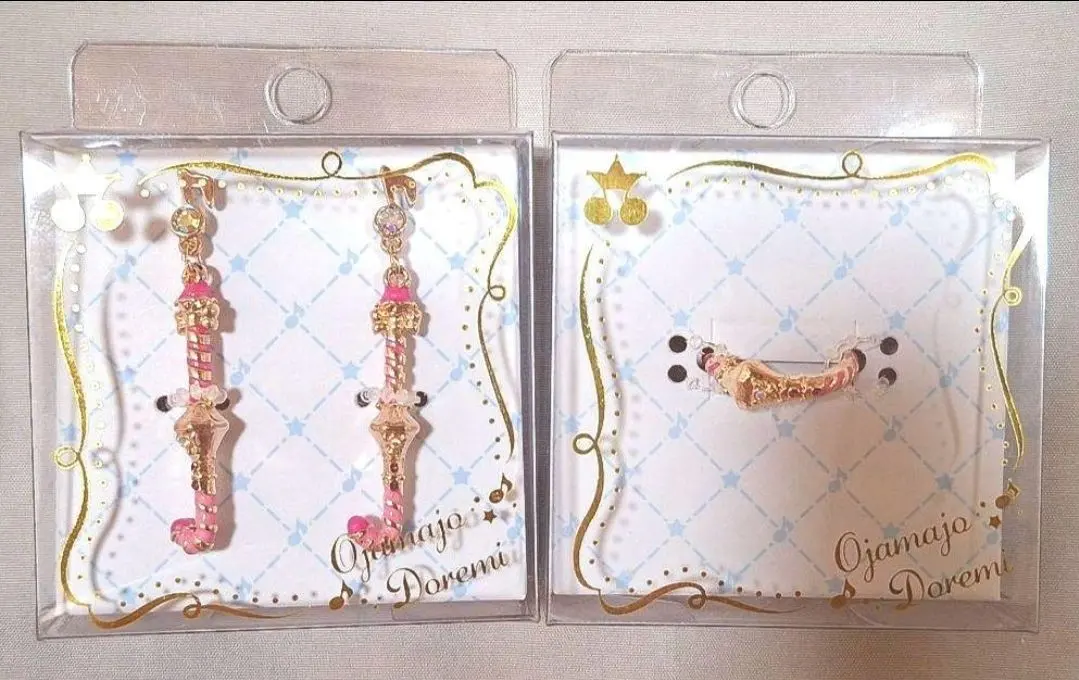 Thumbnail of New ⭐ Sweet Poron Earrings & Ring Toho Ojamajo Doremi 25th Anniversary Goods