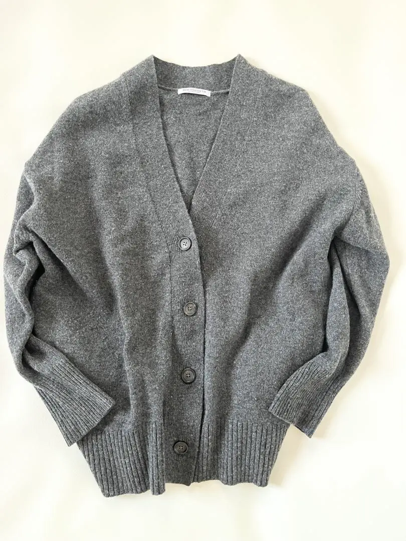 Thumbnail of BEAUTY&YOUTH Wool Cashmere Over V-Neck Cardigan