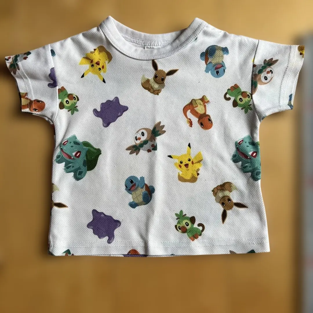 Thumbnail of 【◆◇Used a few times◇◆】Pokemon Mesh T-shirt White Size 80