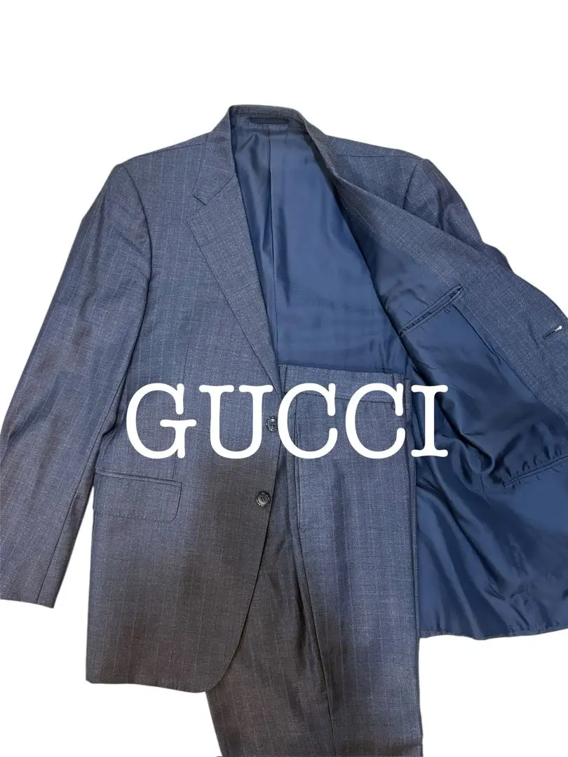 現行 グッチ セットアップ シングル スーツ 紺色 ストライプ ジャケット 2025年最新】GUCCI タイプ：シングル ビジネススーツの人気