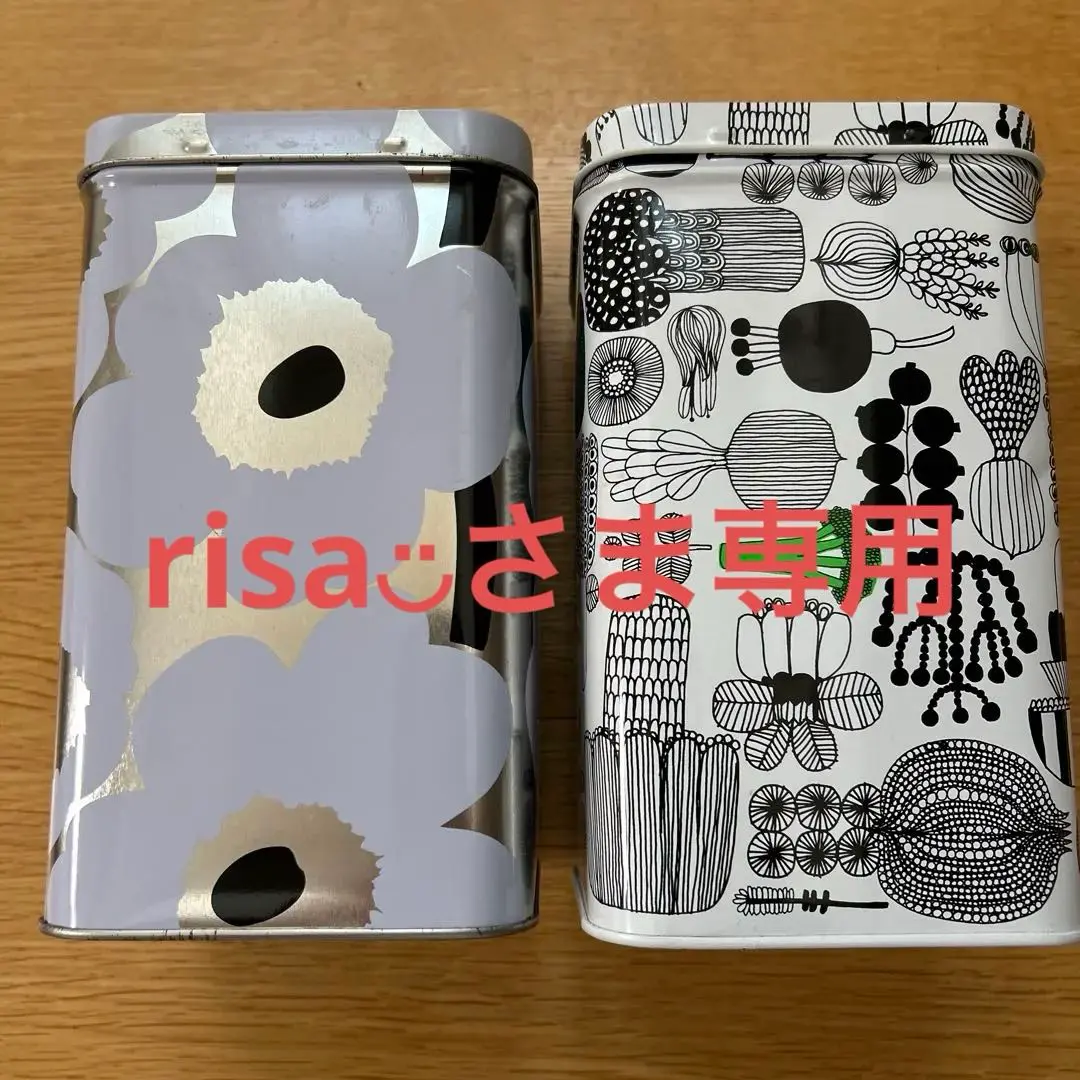 マリメッコ　ブリキ缶　2個セット　marimekko　ウニッコ缶 マリメッコ ブリキ缶 2個セット marimekko ウニッコ缶 - メルカリ