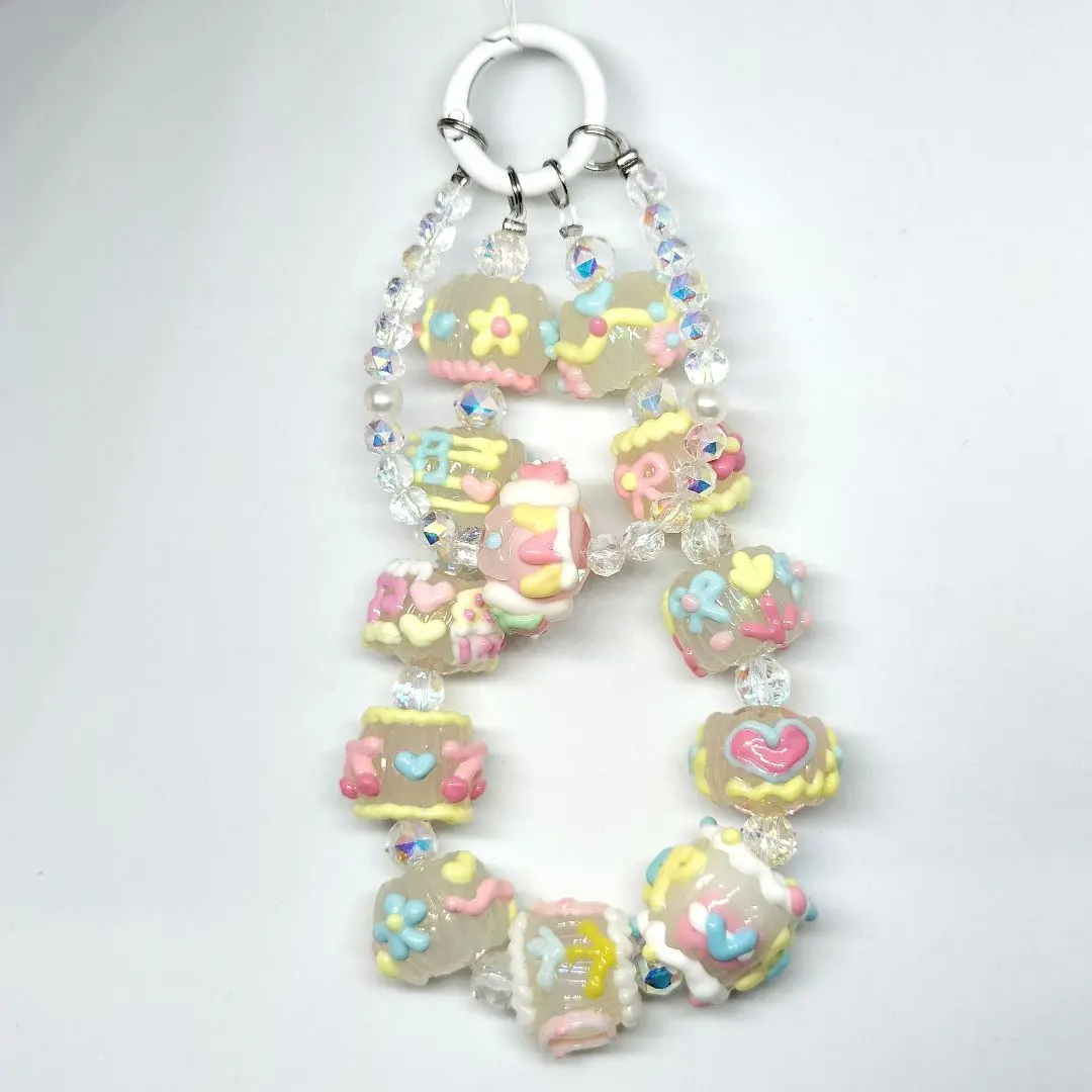 Thumbnail of ♡Great Deal♡ Brand New♡ Glow-in-the-Dark Charm♡ Chunky/Girly♡ Keychain♡ Yellow x Pink♡
