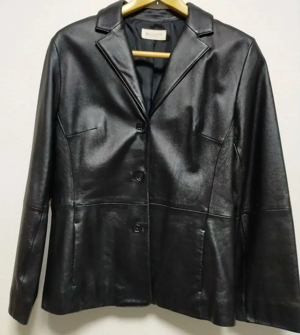 Thumbnail of Lambskin jacket, size 40, black, women's leather jacket, genuine leather coat, new