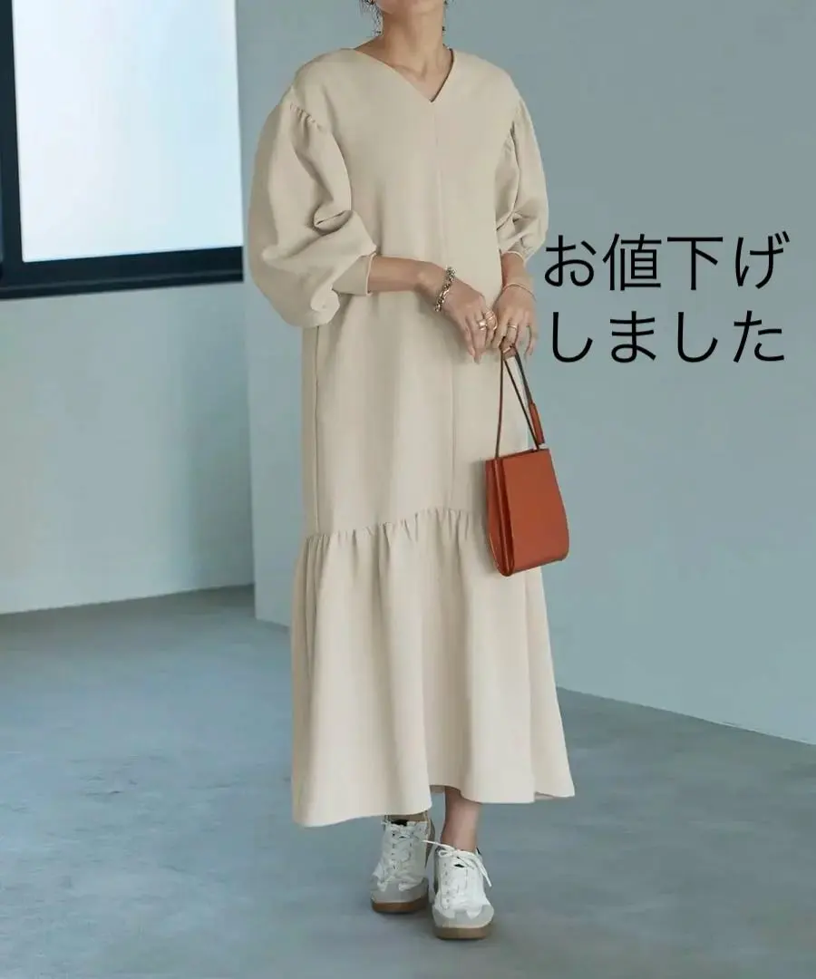 Thumbnail of Style Deli Bottom Flare V-neck Dress 02 Dark Milk