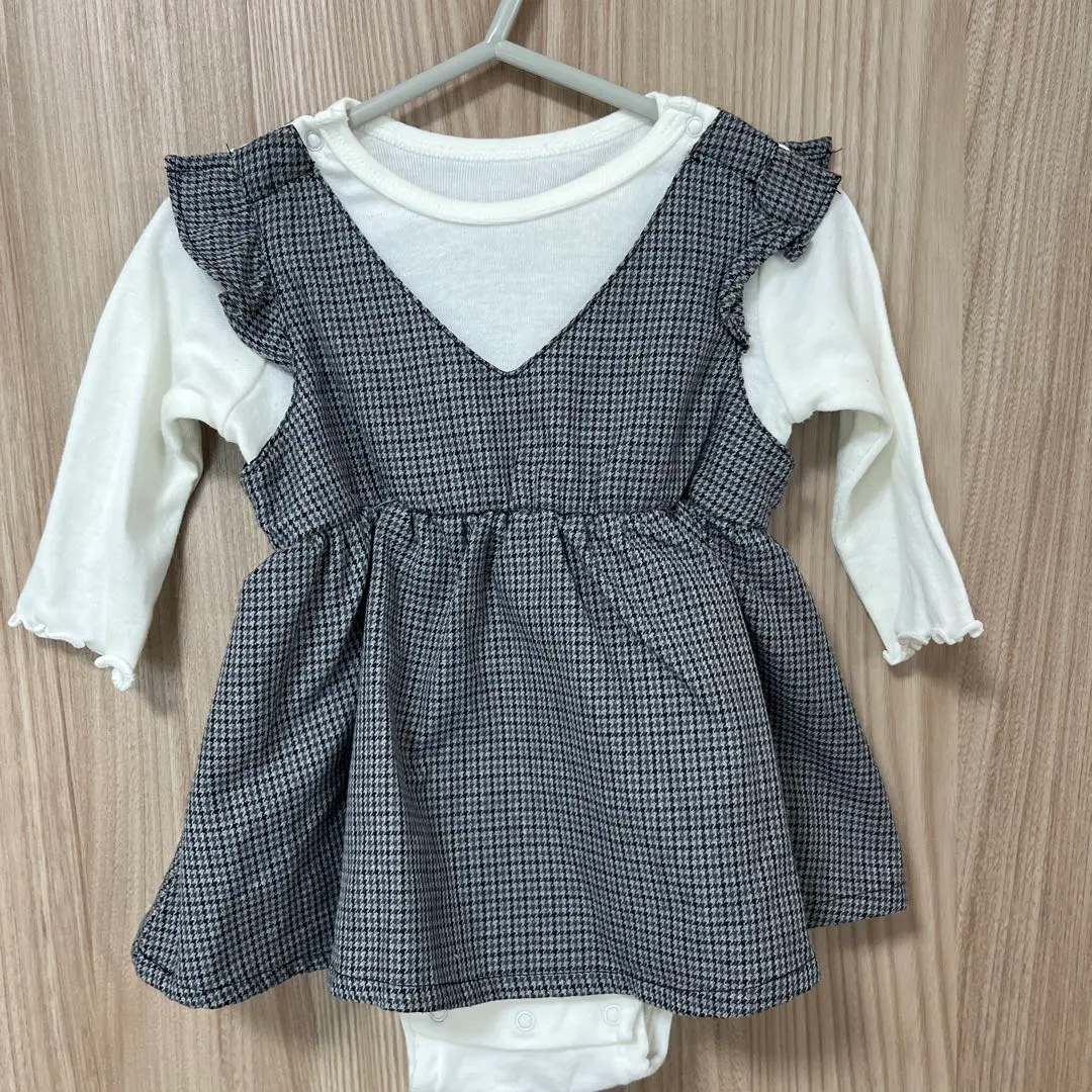 branshes 80 連身衣 格紋 上衣 搭配 连衣裙 疊穿 的縮圖