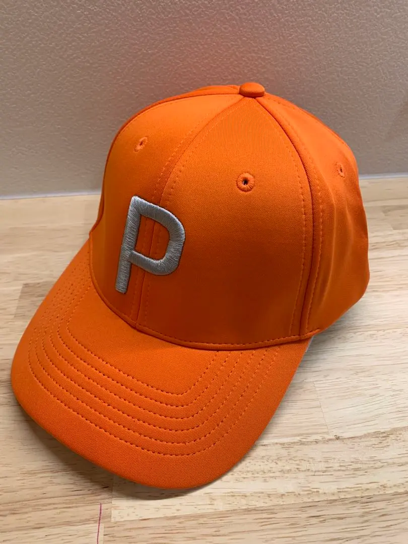 Thumbnail of PUMA orange cap with embroidered P