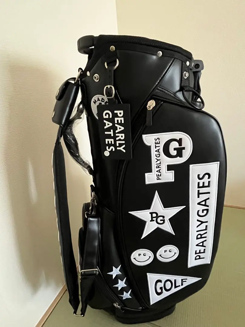 PEARLY GATES ゴルフバッグ ブラック ステッカー付き PEARLY GATES ゴルフバッグ 89