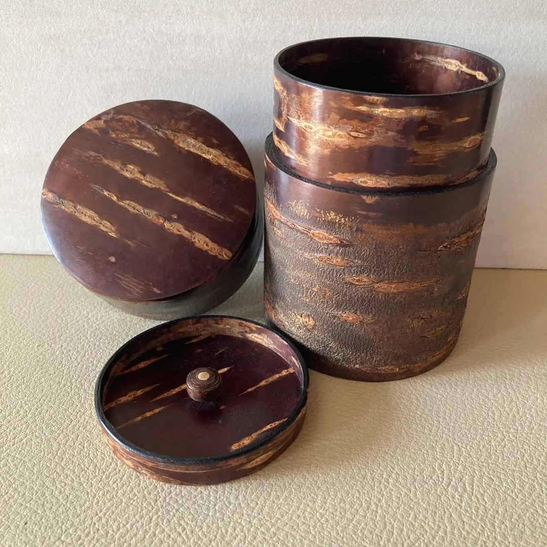 Thumbnail of Cherry Bark Tea Caddy and Tea Spoon Set