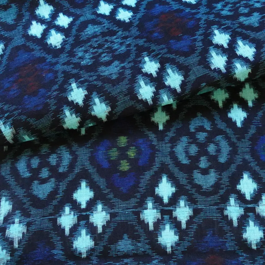 Thumbnail of No. 74 Antique Fabric Scrap *Indigo Dye Cotton Kasuri Scrap* 35 x 146cm