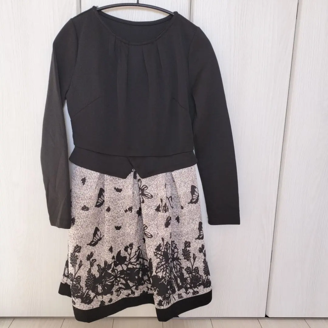 拼接连衣裙 黑色 的縮圖