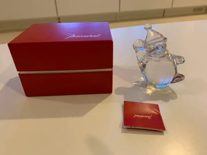 (美品)Baccarat バカラ　雪だるま　スノーマン　箱付き 楽天市場】バカラ 雪だるま プレイング スノーマン オブジェ