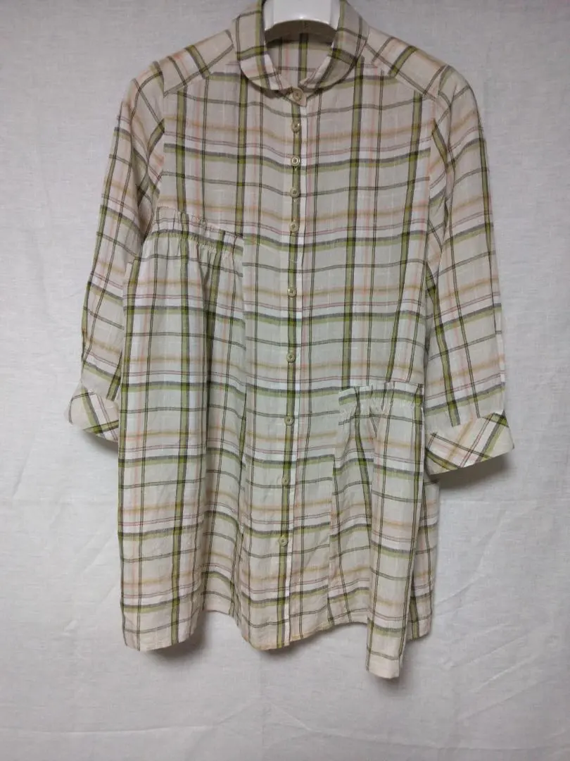 Thumbnail of Women's Tunic Chris Checkered Pattern 3/4 Sleeves