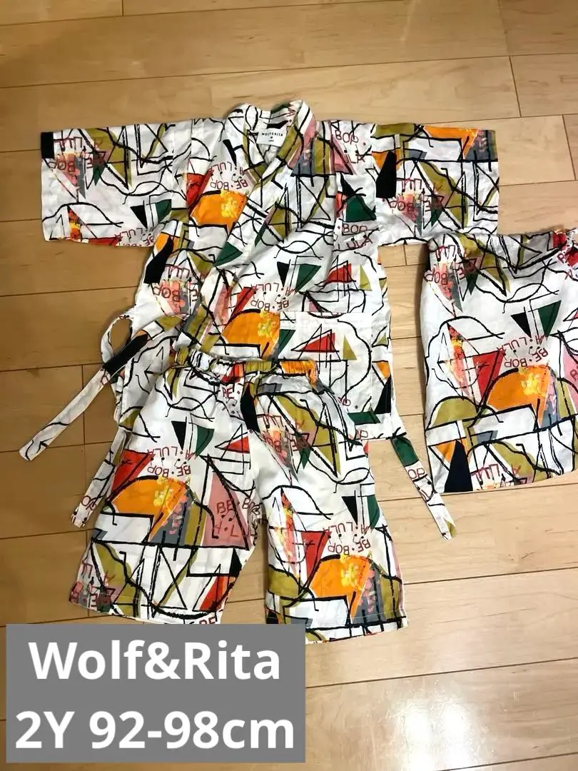 【7/15まで値下げ】wolf & rita 甚平　8y 128-134 24SS】WOLF&RITA（ウルフアンドリタ）JINBEI FLOW［2y/4y/6y/8y