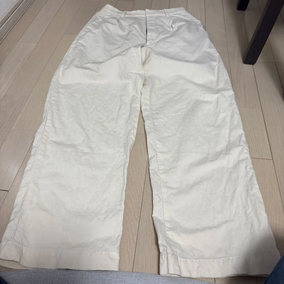 Thumbnail of Uniqlo Linen Blend Tuck Wide Pants, Off White