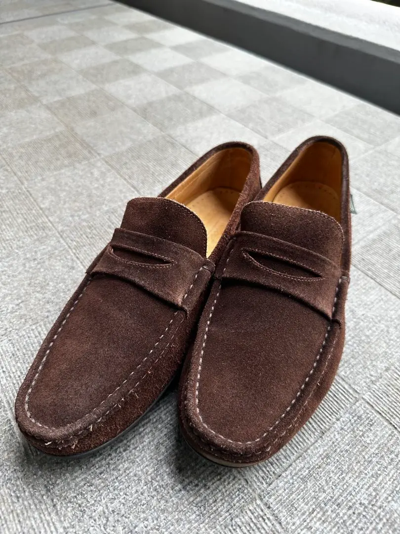 Paraboot 棕色麂皮便鞋 駕車鞋 6 的縮圖