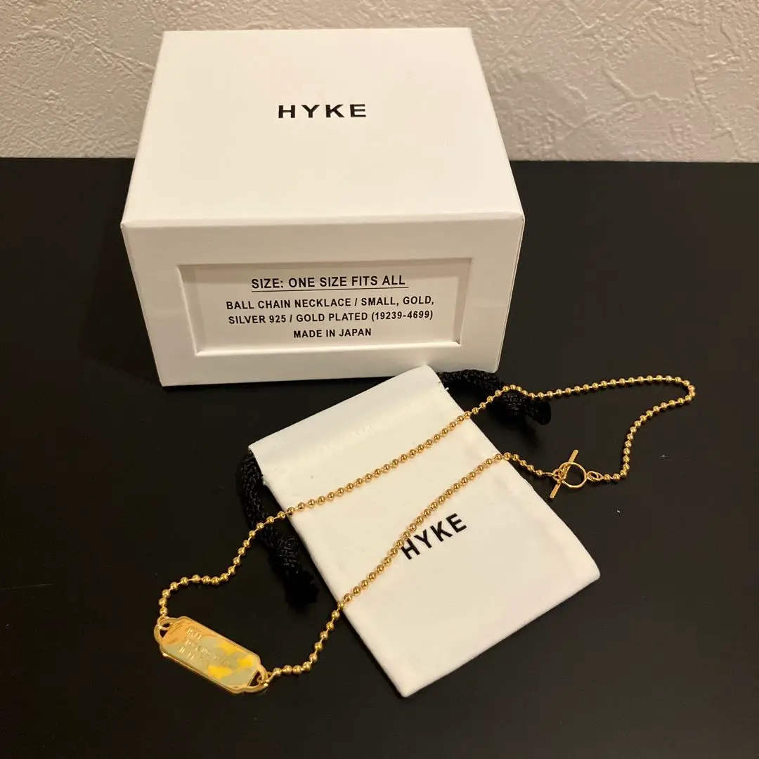 HYKE ネックレス BALL CHAIN NECKLACE MEDIUM(SILVER)-ボールチェーンネックレス