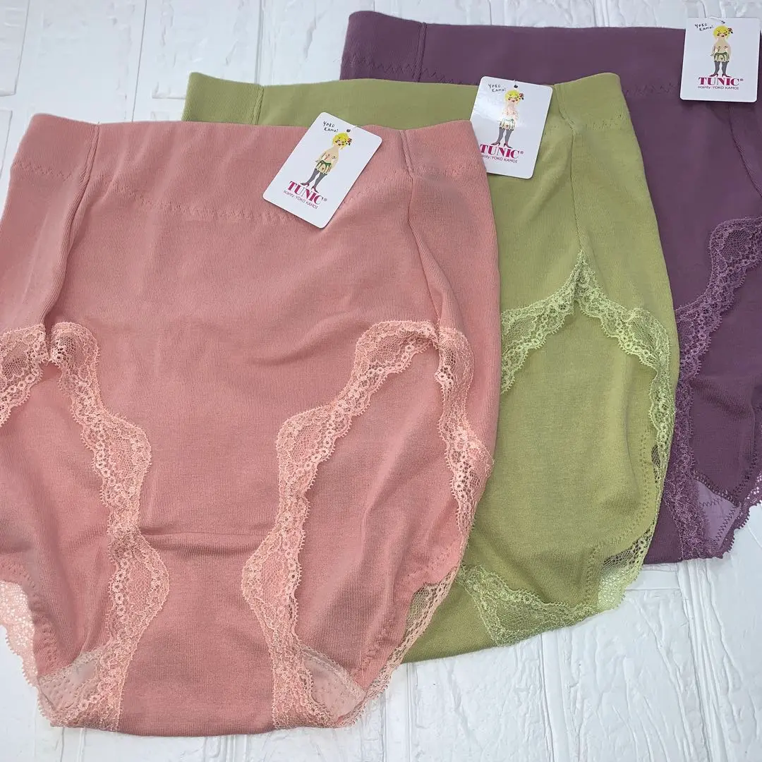 鴨居羊子　TUNIC 綿100% メッシュ　フィットショーツ　 3枚組　M 鴨居羊子 TUNIC 綿100% メッシュ フィットショーツ 3枚組 M 下着