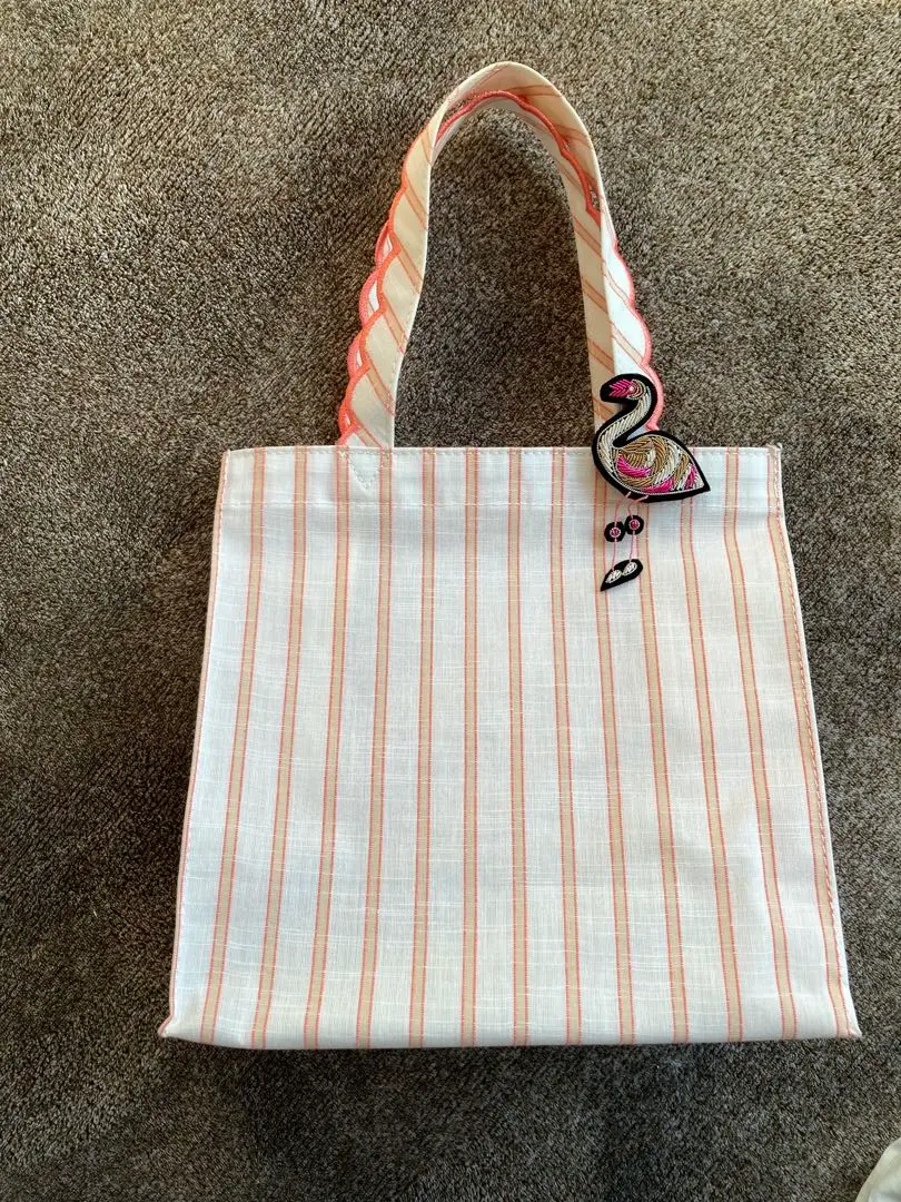 ヌキテパ× elu コラボ　フルールトート(ピンク) Fleur tote（square） gingham check beige×pink | elu